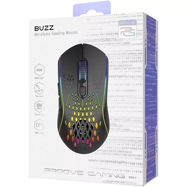 Бездротова ігрова миша Proove Gaming Buzz black 59080 фото