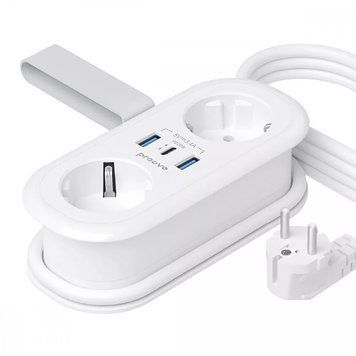 Мережевий фільтр Proove Supercoil 20W (2xAC + Type-C + 2xSB) 1.5m 941360 фото