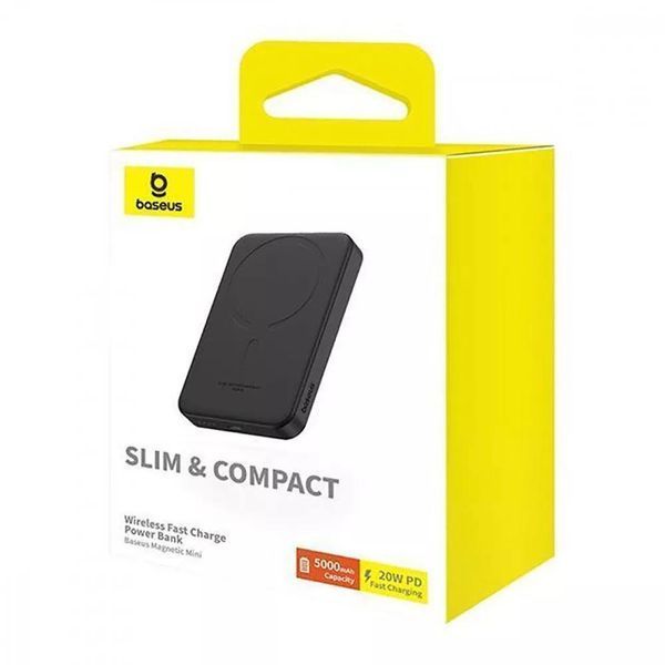 Портативна Батарея Baseus Magnetic Mini 20W 5000mAh black 55372 фото