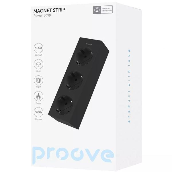 Мережевий фільтр Proove Magnet Strip (3xAC) 1.6m 941332 фото