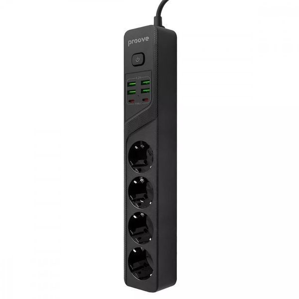 Мережевий фільтр Proove Power Strip P-04 (4 розетки + 4 USB + 2 Type-C) 2М 941340 фото